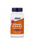 Now Vitamin D-3 & K-2 Veg 120 Capsules